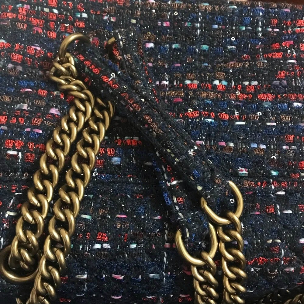 NWT KURT GEIGER LONDON Large Kensington Tweed Shoulder Bag - Picture 8 of 15